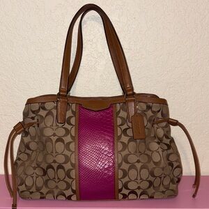 Coach signature snake embossed